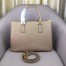 Prada Medium Galleria Bag In Grey Saffiano Leather