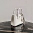 Prada Galleria Micro Bag In White Saffiano Leather