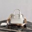 Prada Galleria Micro Bag In White Saffiano Leather