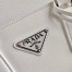 Prada Galleria Micro Bag In White Saffiano Leather