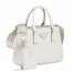 Prada Galleria Micro Bag In White Saffiano Leather