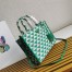 Prada Symbole Small Bag in Green and White Jacquard Fabric