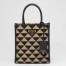 Prada Symbole Micro Bag In Black/Beige Jjacquard Fabric