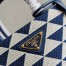 Prada Symbole Micro Bag In White/Blue Jjacquard Fabric