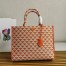 Prada Symbole Large Bag in Orange and White Jacquard Fabric