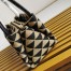 Prada Supernova Small Shoulder Bag In Black/Beige Fabric