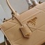 Prada Symbole Small Bag with Topstitching in Beige Leather