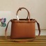 Prada Buckle Medium Bag with Double Belt in Brown Leather