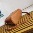 Prada Buckle Small Bag with Double Belt in Brown Leather