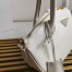 Prada Shoulder Bag with Double Zipper in White Calfskin