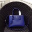 Prada Small Galleria Bag In Blue Saffiano Leather