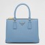 Prada Small Galleria Bag In Celeste Saffiano Leather