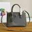 Prada Small Galleria Bag In Grey Saffiano Leather