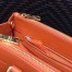 Prada Small Galleria Bag In Orange Saffiano Leather