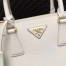 Prada Small Galleria Bag In White Saffiano Leather
