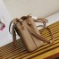 Prada Mini Galleria Bag In Beige Saffiano Leather