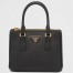 Prada Mini Galleria Bag In Black Saffiano Leather