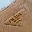 Prada Shoulder Bag in Brown Grained Leather