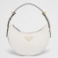 Prada Arque Shoulder Bag in White Leather