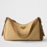 Prada Aimee Large Crochet Bag in Natural Raffia-effect Yarn