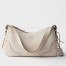 Prada Aimee Large Shoulder Bag in White Buckskin
