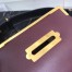Prada Cahier Shoulder Bag In Bordeaux/Black Leather