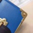 Prada Cahier Shoulder Bag In Blue Hydra /Black Leather