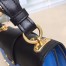 Prada Cahier Shoulder Bag In Blue Hydra /Black Leather