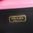 Prada Cahier Shoulder Bag In Pink/Black Leather