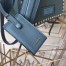 Prada Etiquette Bag In Blue Calfskin With Metal Stud Trim