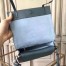 Prada Etiquette Bag In Blue Calfskin With Metal Stud Trim
