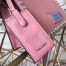 Prada Etiquette Bag In Pink Calfskin With Metal Stud Trim