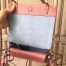 Prada Etiquette Bag In Pink Calfskin With Metal Stud Trim