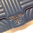 Prada Diagramme Flap Bag In Blue Calfskin