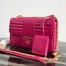 Prada Medium Diagramme Flap Bag In Rose Red Calfskin