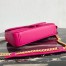 Prada Medium Diagramme Flap Bag In Rose Red Calfskin