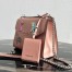 Prada Nude Monochrome Flap Bag With Metal Appliques