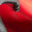 Prada Red Monochrome Flap Bag With Metal Appliques