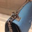 Prada Monochrome Flap Bag In Blue Saffiano Leather