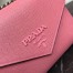 Prada Monochrome Flap Bag In Begonia Pink Saffiano Leather