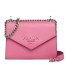 Prada Monochrome Flap Bag In Begonia Pink Saffiano Leather