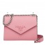 Prada Monochrome Flap Bag In Petal Pink Saffiano Leather