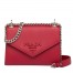 Prada Monochrome Flap Bag In Red Saffiano Leather