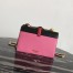 Prada Belle Shoulder Bag In Black/Pink Calfskin