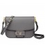 Prada Embleme Bag In Grey Saffiano Leather 
