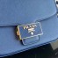 Prada Embleme Bag In Blue Saffiano Leather