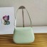 Prada Aqua Brushed Leather Cleo Shoulder Bag with Flap