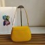 Prada Yellow Brushed Leather Cleo Shoulder Bag with Flap