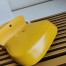 Prada Yellow Brushed Leather Cleo Shoulder Bag with Flap