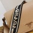 Prada Flap Shoulder Bag in Sand Grained Leather